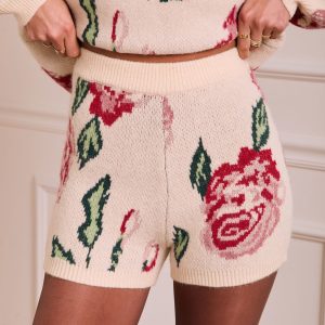 Soft Promise Floral Print Knit Shorts