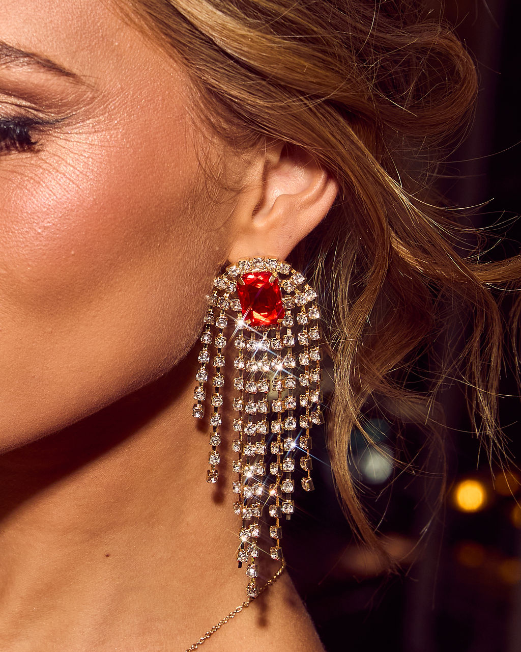 Claribel Gemstone Chandelier Earrings - Image 7