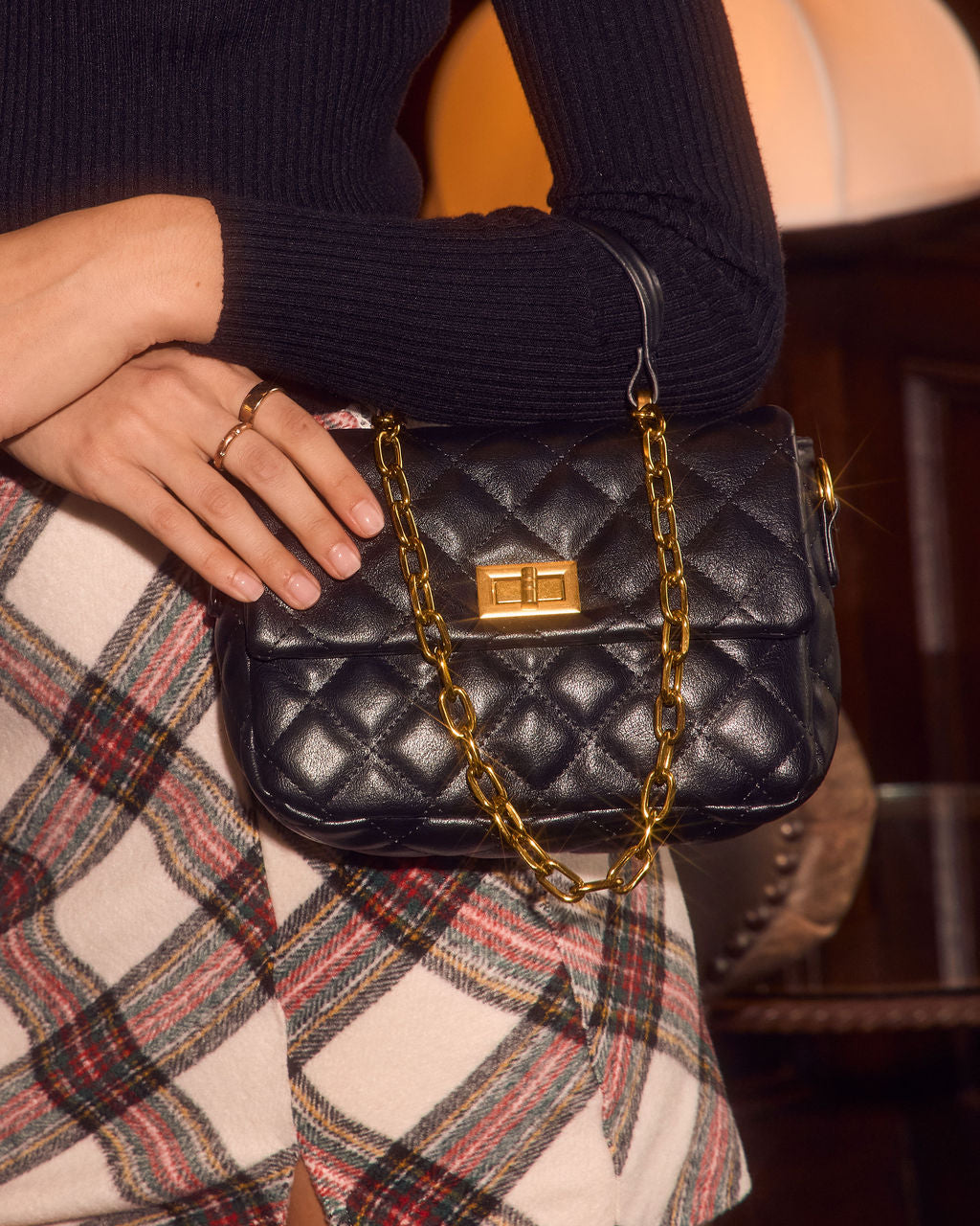 Elarose Quilted Crossbody Mini Bag - Image 6