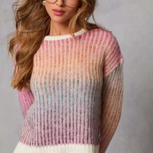 New Mood Multi Color Knit Sweater