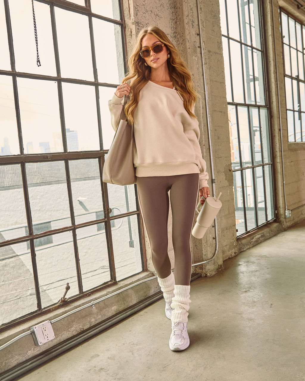 Empower Luxe Off The Shoulder Sweatshirt - Image 8