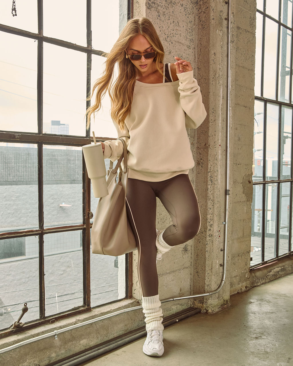 Empower Luxe Off The Shoulder Sweatshirt - Image 11