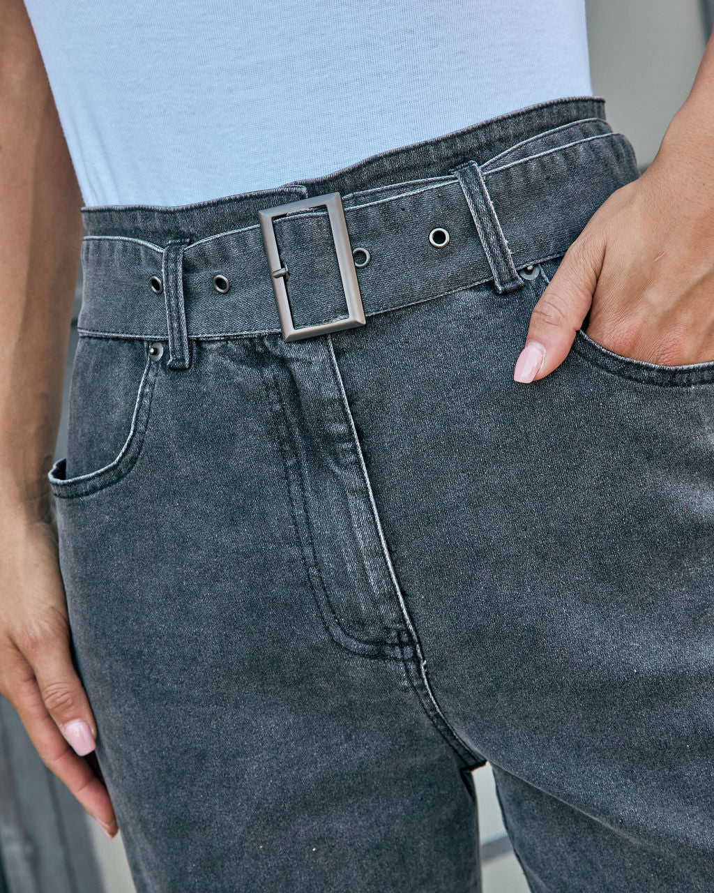 Sedina Stretch Paperbag Waist Straight Leg Jeans - Image 6
