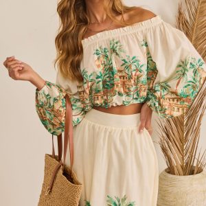 Sun Club Novelty Off The Shoulder Top