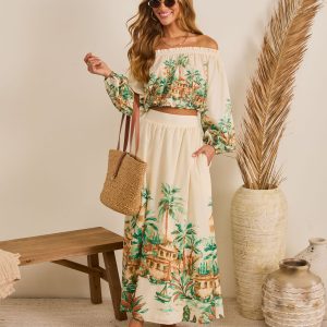 Sun Club Novelty Print Maxi Skirt