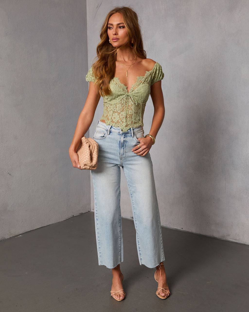 Polished Romance Bust Tie Lace Top - Image 2