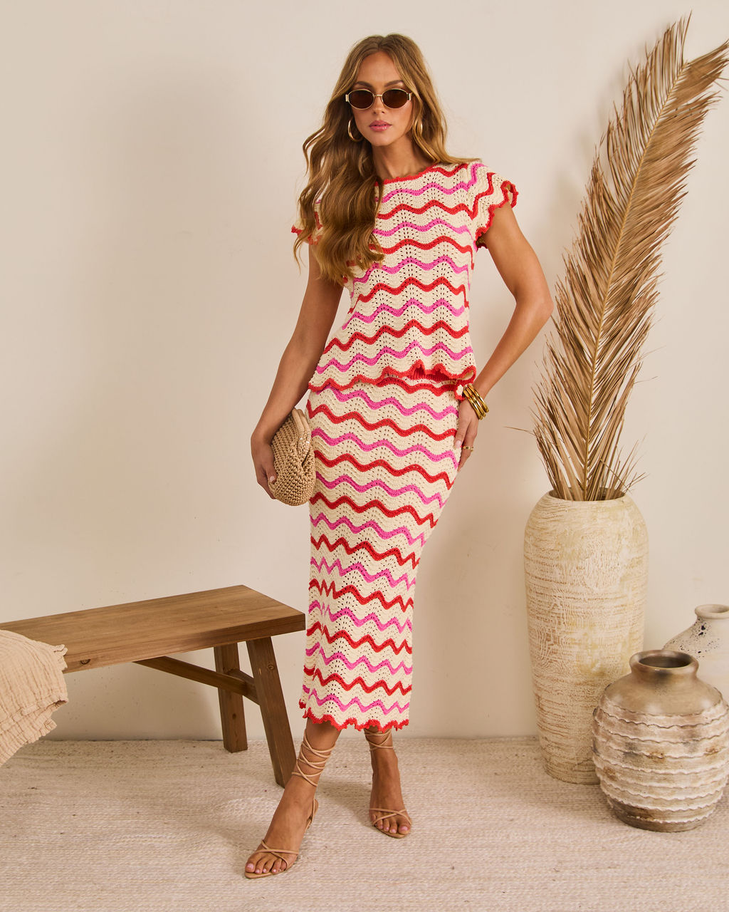 Warm Sand Wavy Knit Top - Image 5