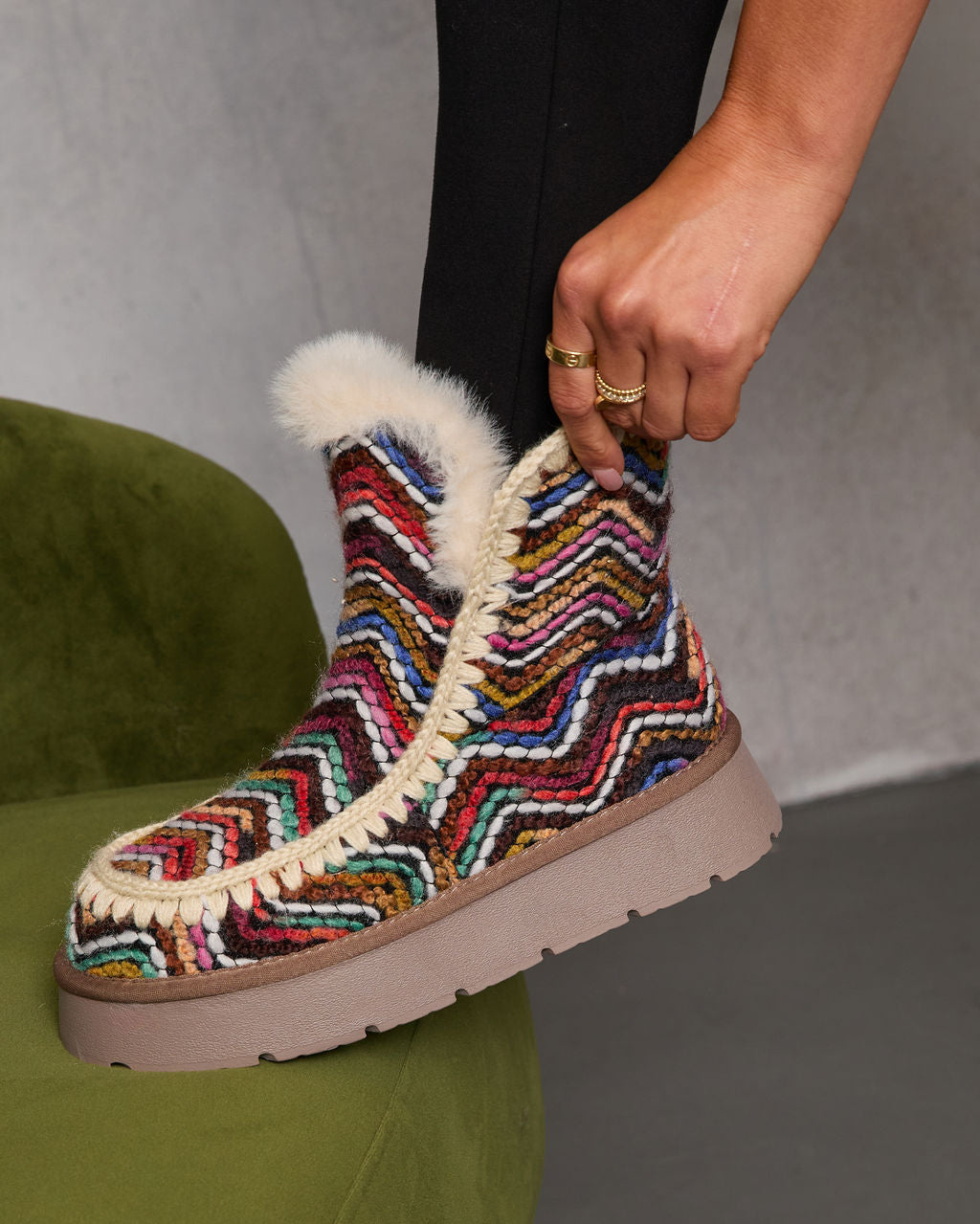 Joppie Faux Suede Fur Lined Booties - Image 5