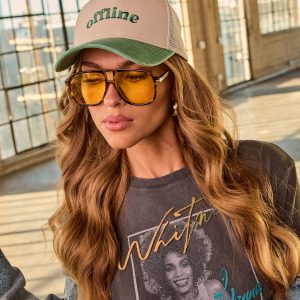 Offline Mode Color Block Trucker Hat