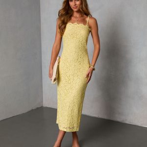 First Look Lace Midi Dress