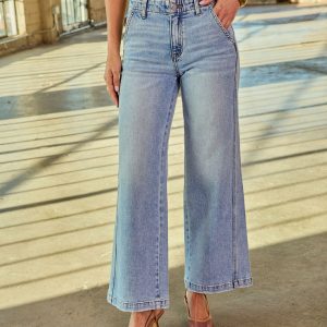 Edmonds Stretch High Rise Wide Leg Jeans