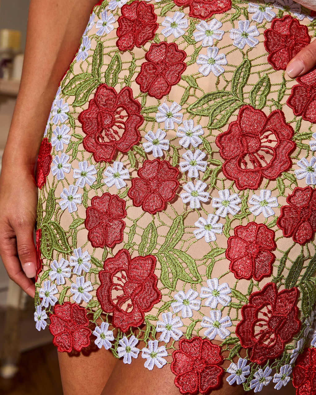 Cafe After Hours Embroidered Mini Skirt - Image 6