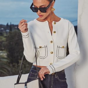 Rianah Contrast Stitch Sweater