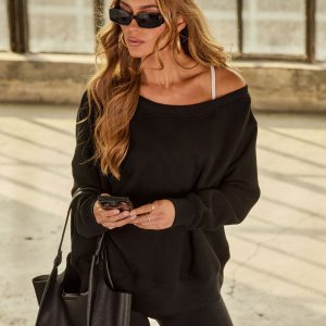 Empower Luxe Off The Shoulder Sweatshirt