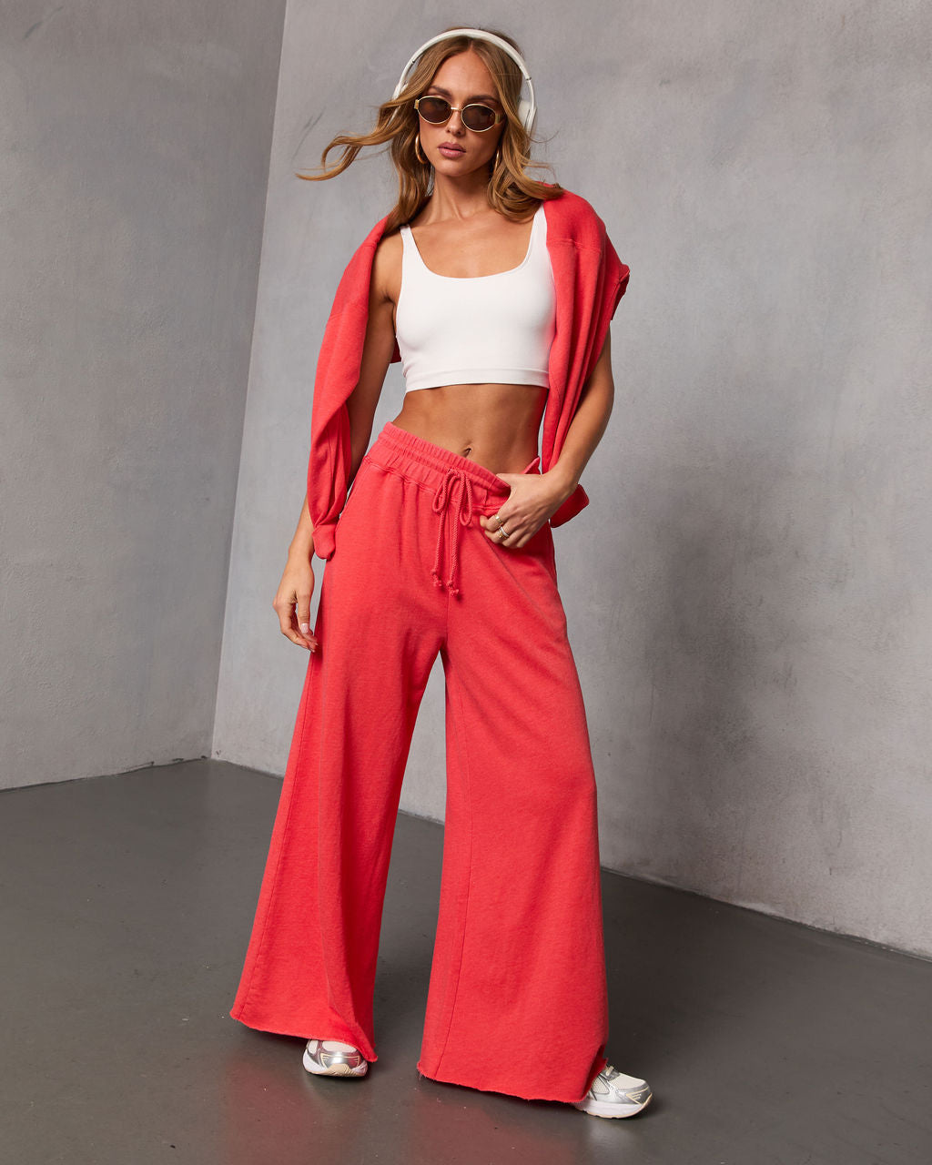 Off Hours Fleece Wide Leg Sweatpants - Image 7