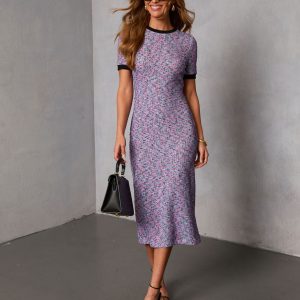 Gentle Glow Bodycon Knit Midi Dress
