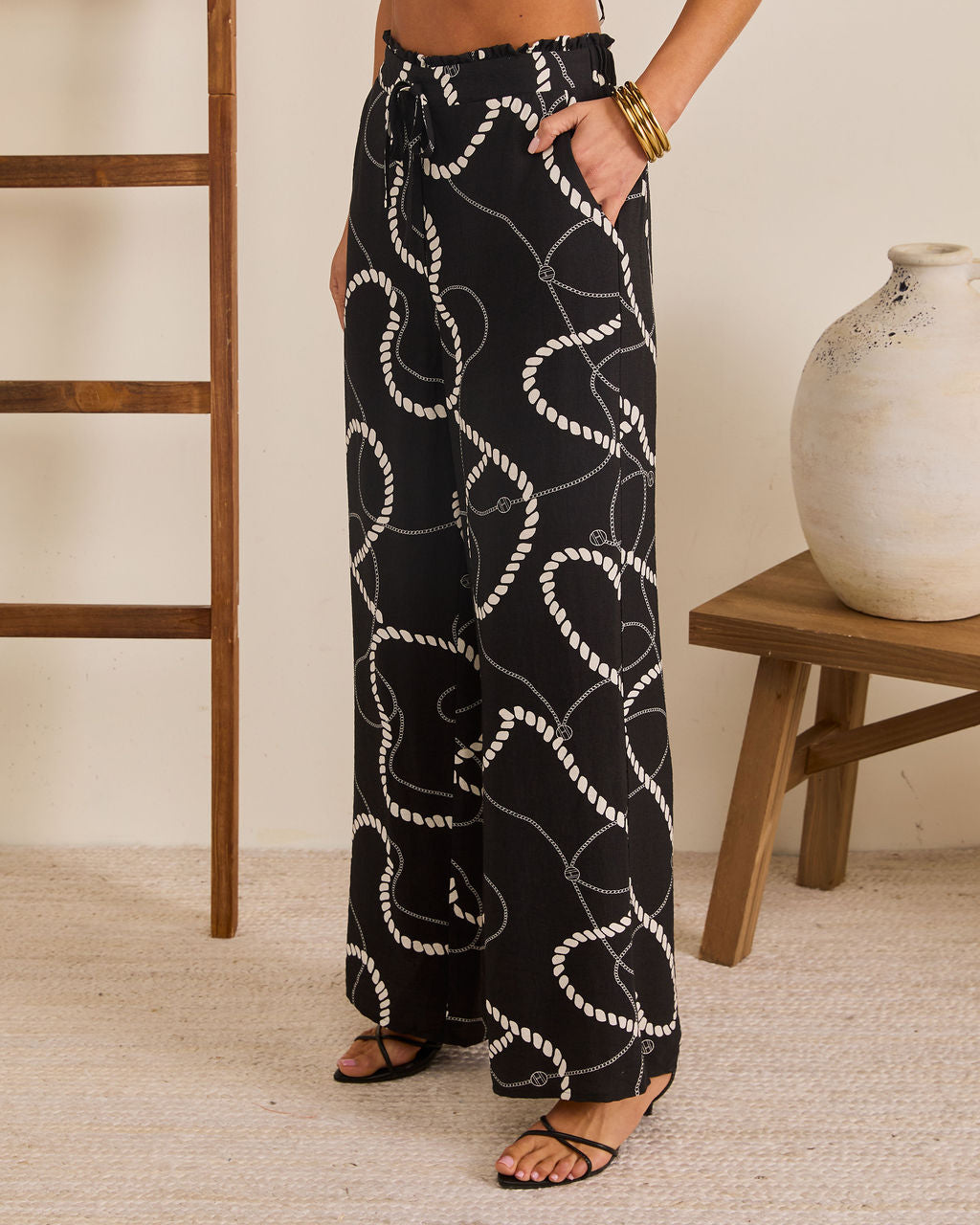 Shoreline Escape Relaxed Abstract Print Pants - Image 3