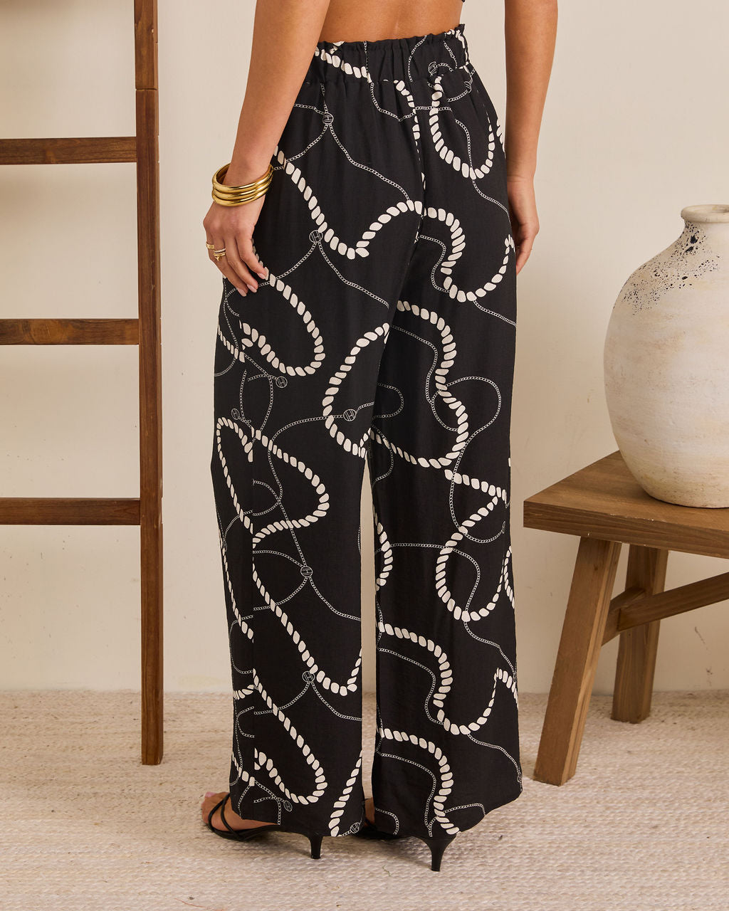Shoreline Escape Relaxed Abstract Print Pants - Image 4