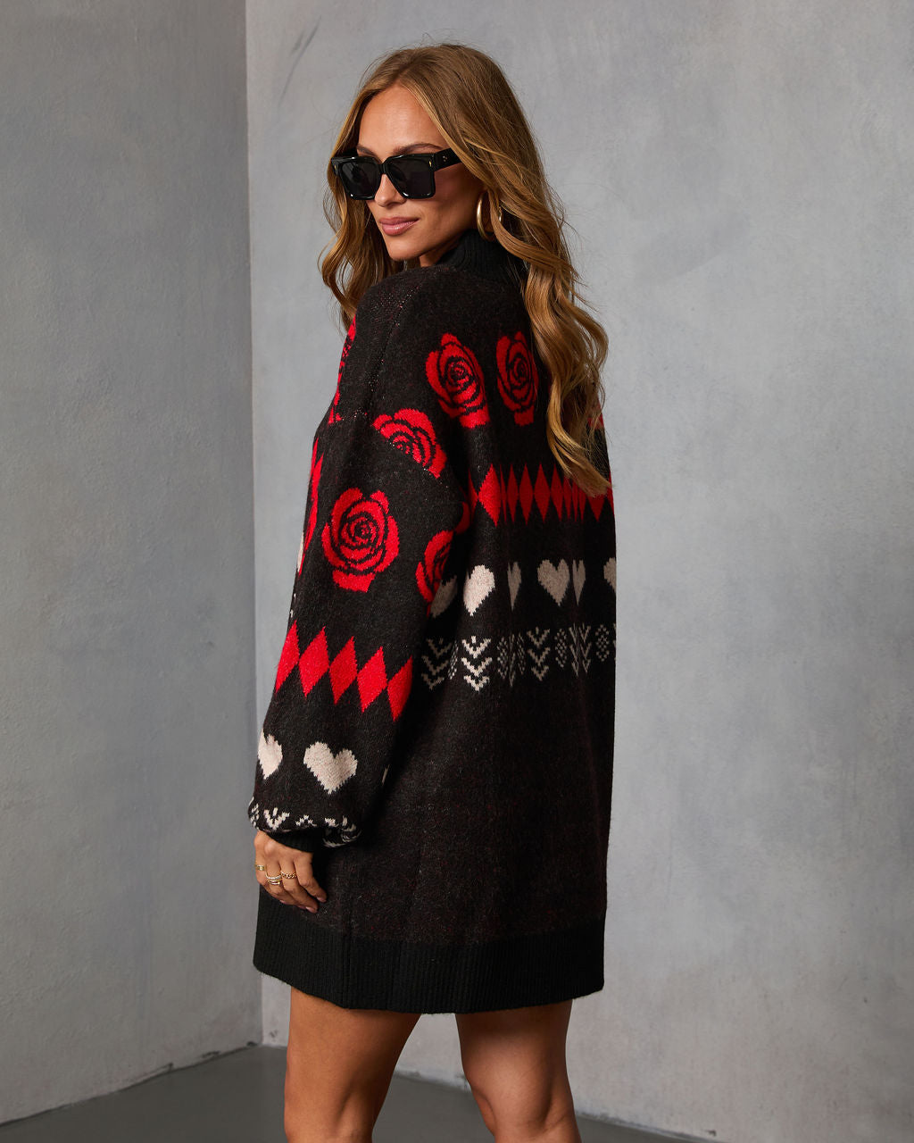 Marrene Abstract Mini Sweater Dress - Image 10