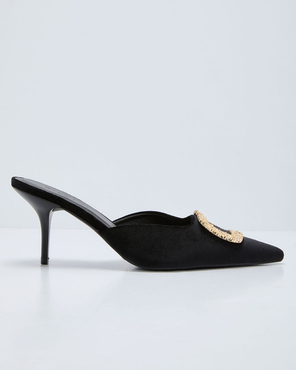 Whinnie Metal Hardware Velvet Mule - Image 6