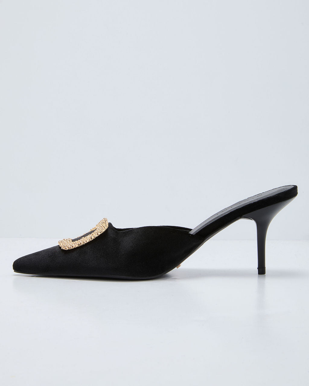 Whinnie Metal Hardware Velvet Mule - Image 4