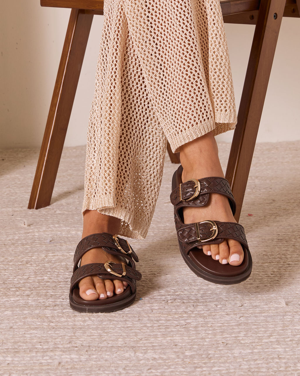 Kaylah Woven Buckle Sandals - Image 5