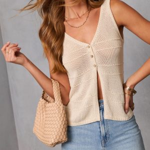 Chellie Knit Pintuck Top