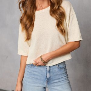 Soft Balance Knit Short Sleeve Top