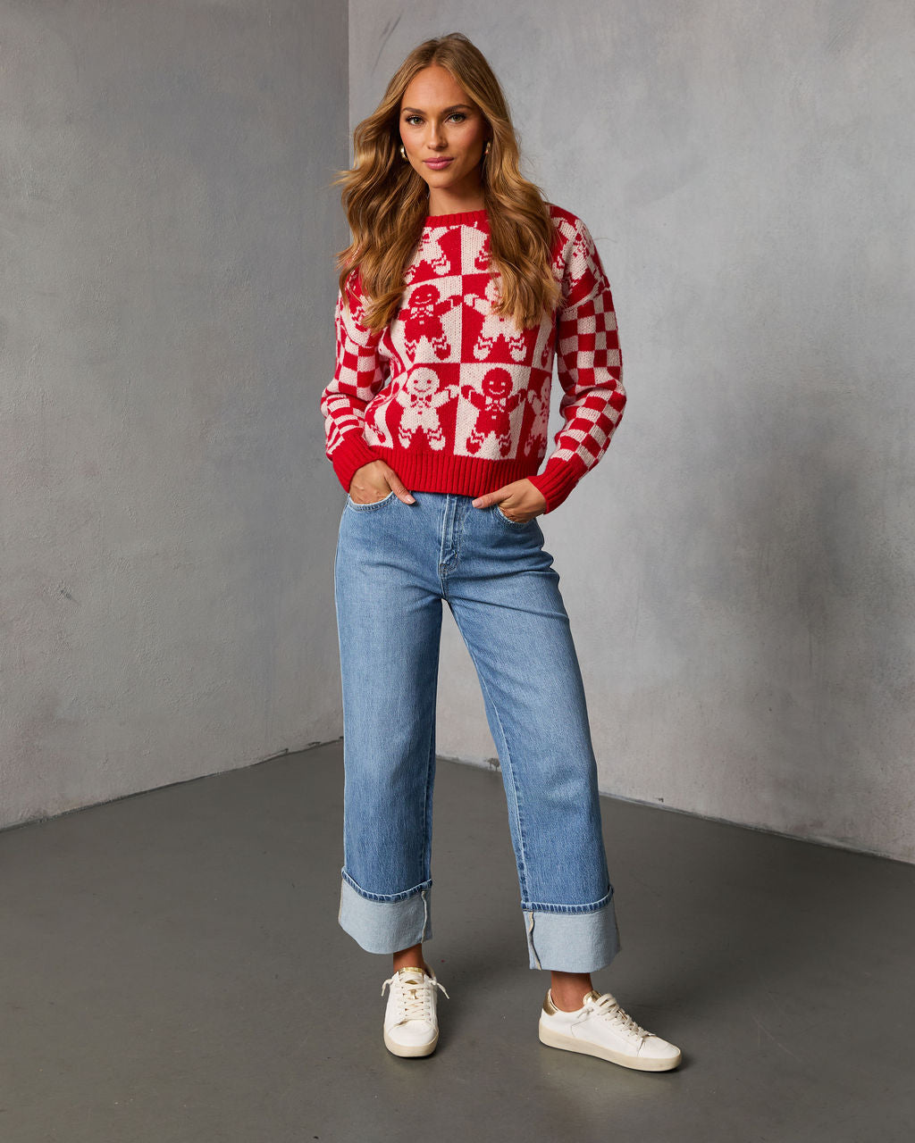 Winter Bakery Intarsia Knit Gingerbread Sweater - Image 2