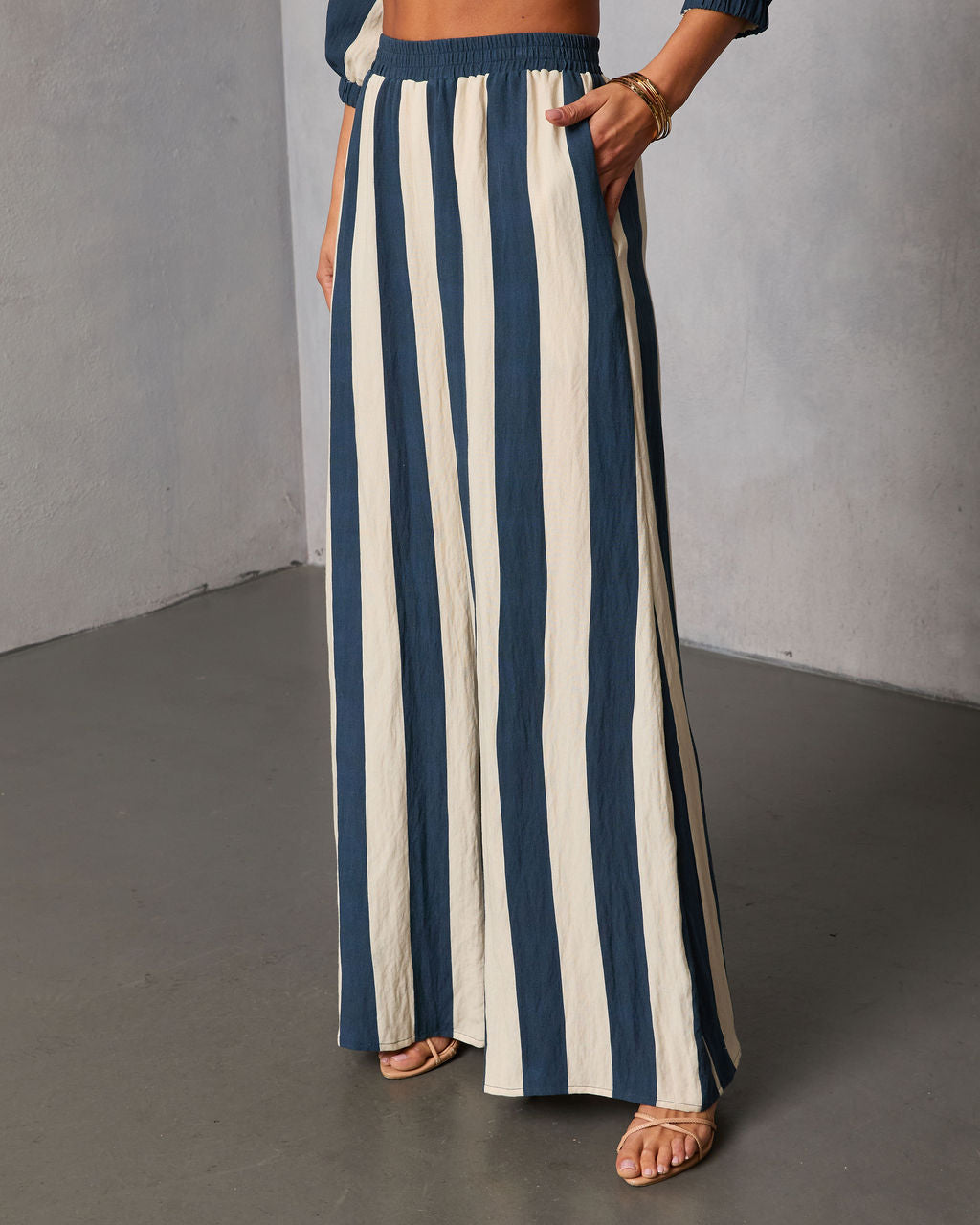 Sorina Striped Wide Leg Pants - Image 3