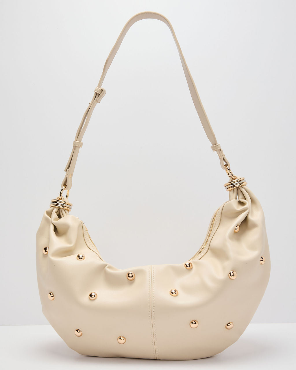 Porla Studded Vegan Leather Shoulder Crossbody Bag - Image 3