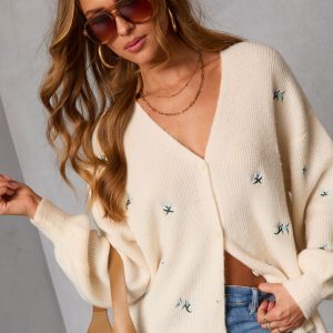Garden Joy Knit Embroidered Sweater