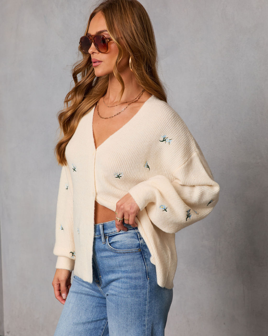 Garden Joy Knit Embroidered Sweater - Image 3