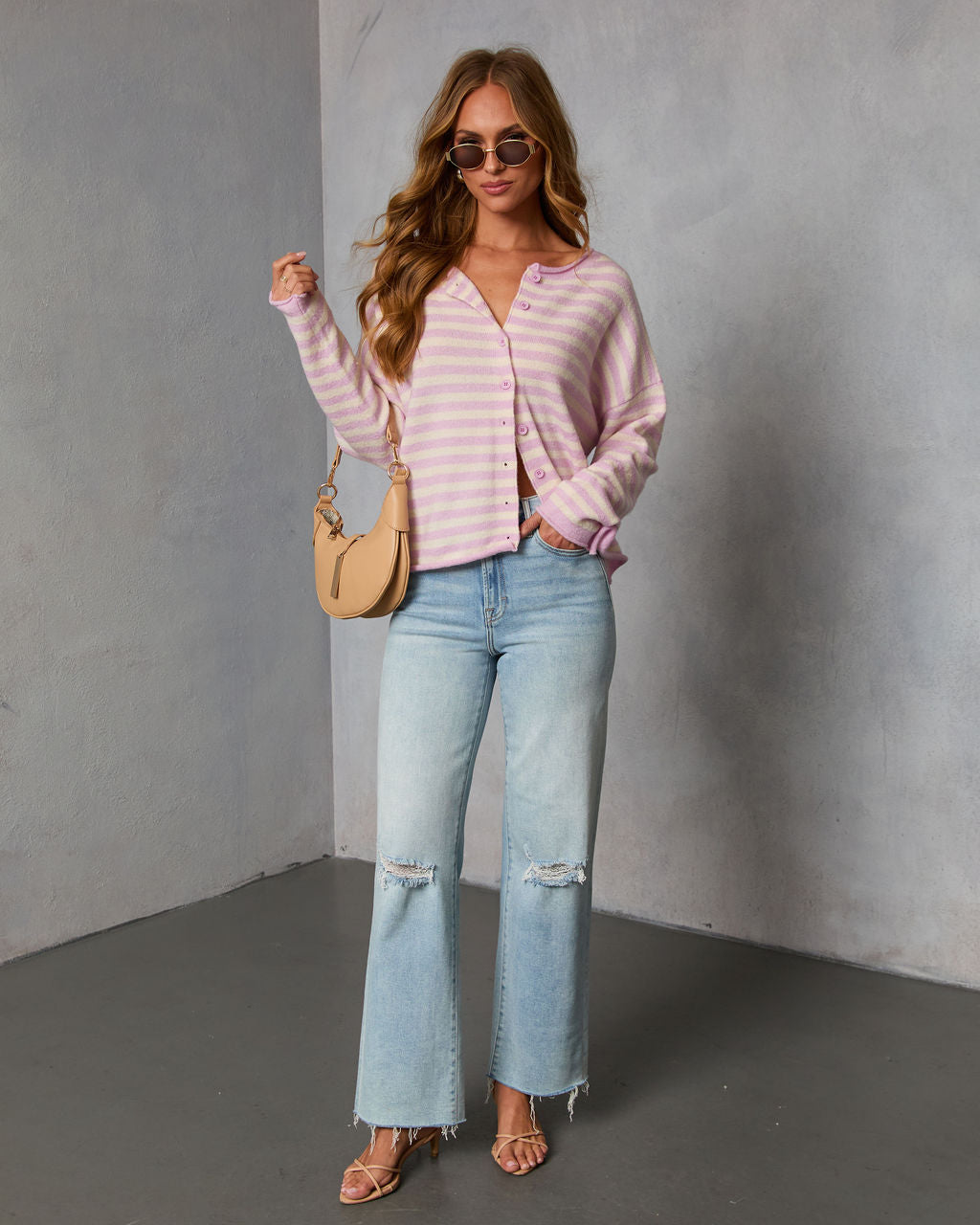 Sicilie Striped Knit Cardigan - Image 2