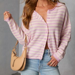 Sicilie Striped Knit Cardigan