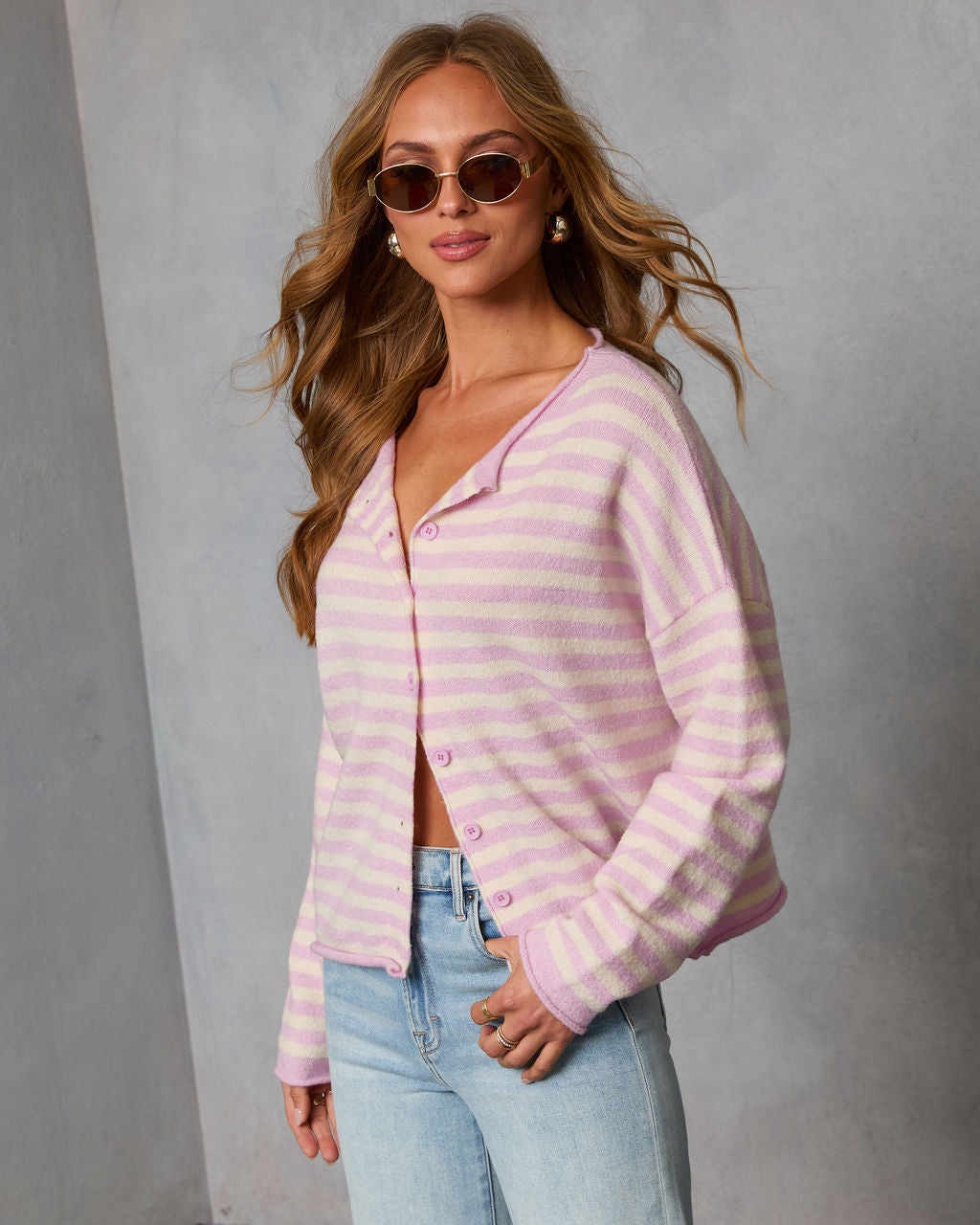 Sicilie Striped Knit Cardigan - Image 3