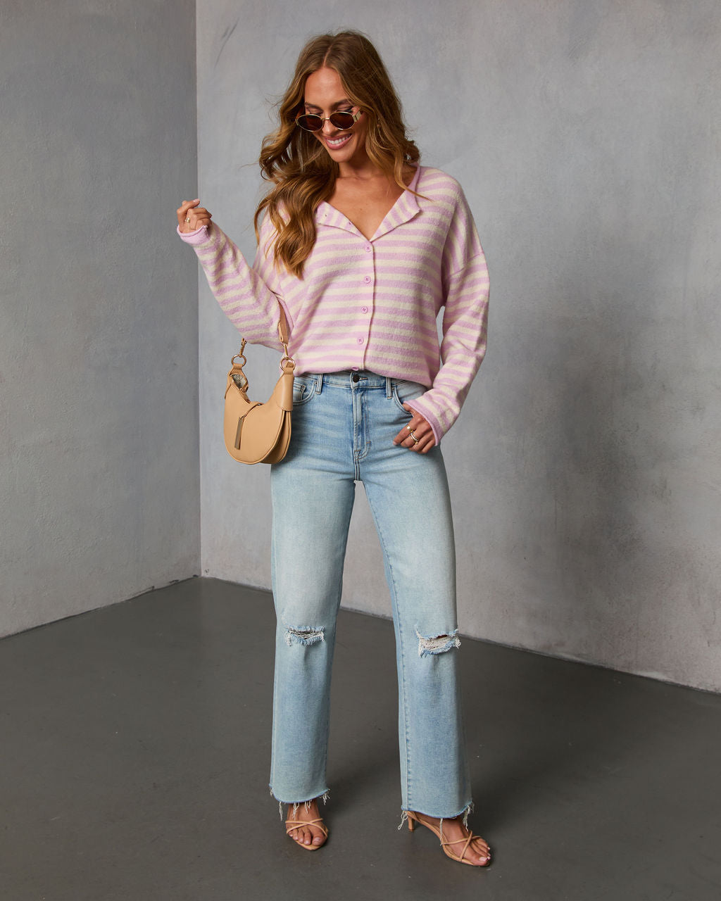 Sicilie Striped Knit Cardigan - Image 6