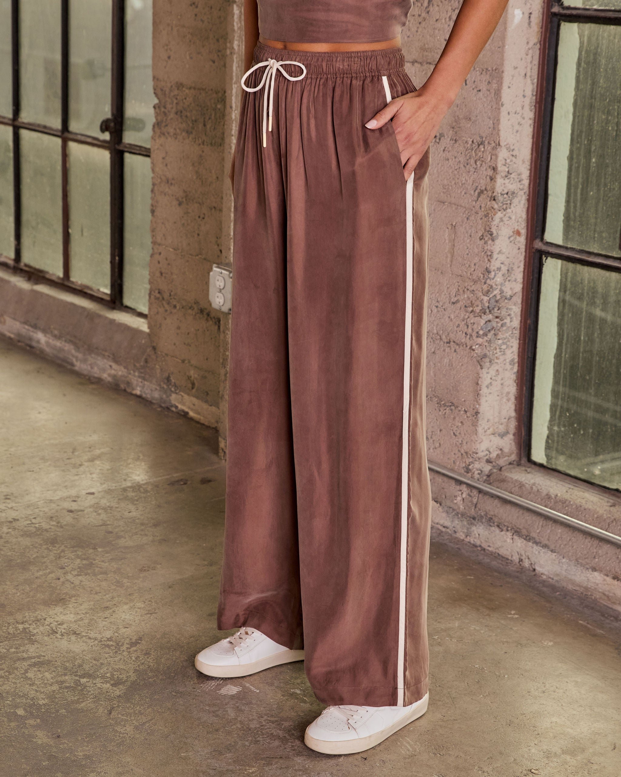 Move It Babe Cupro Drawstring Waist Wide Leg Pants - Image 9