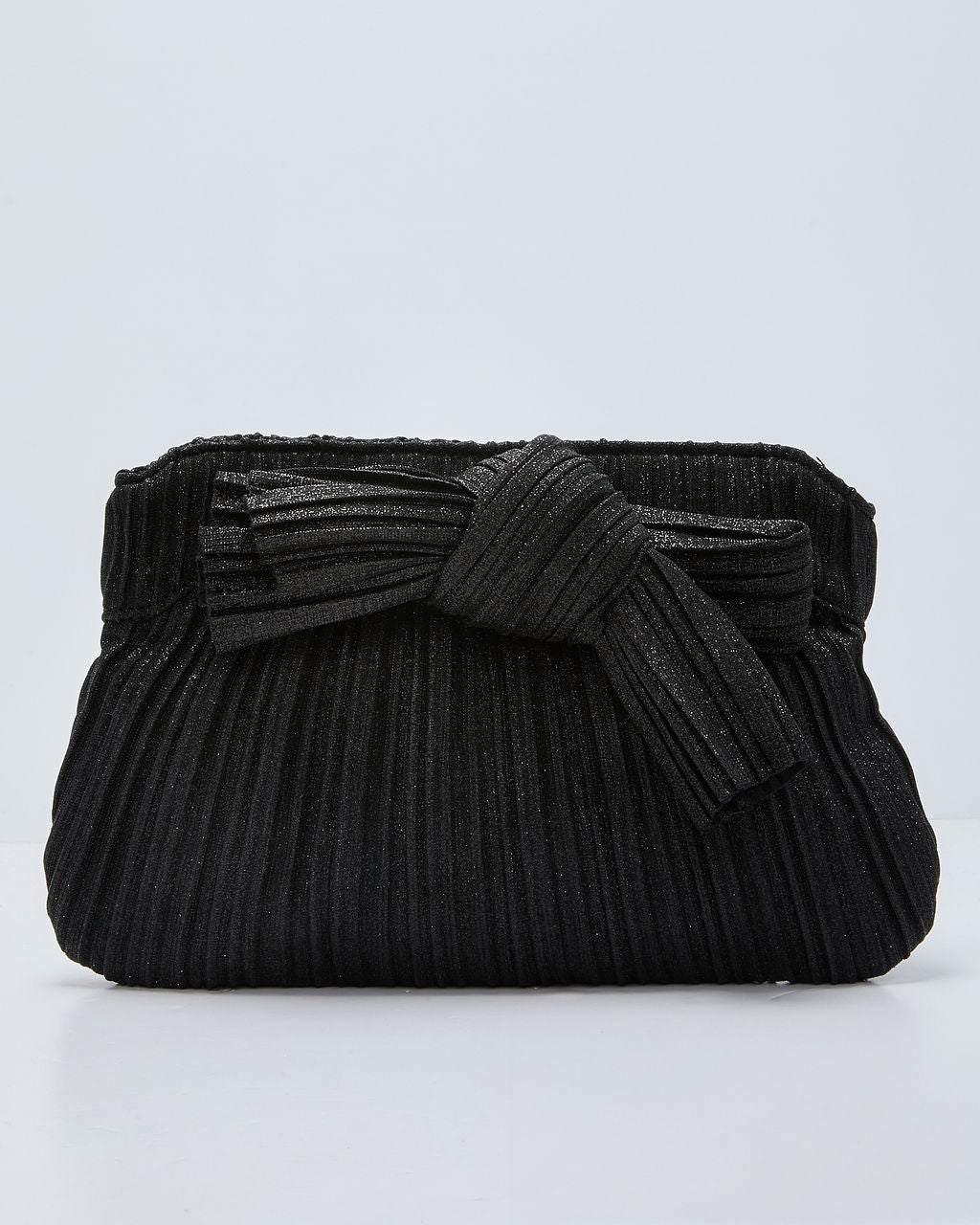 Zolie Pleated Lurex Bow Clutch - Image 3