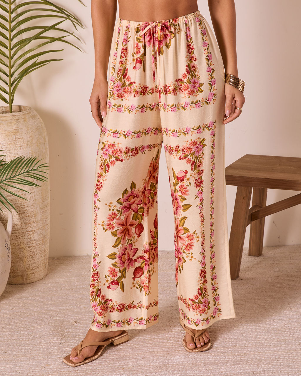 Hibiscus Haze Abstract Printed Pants - Image 2