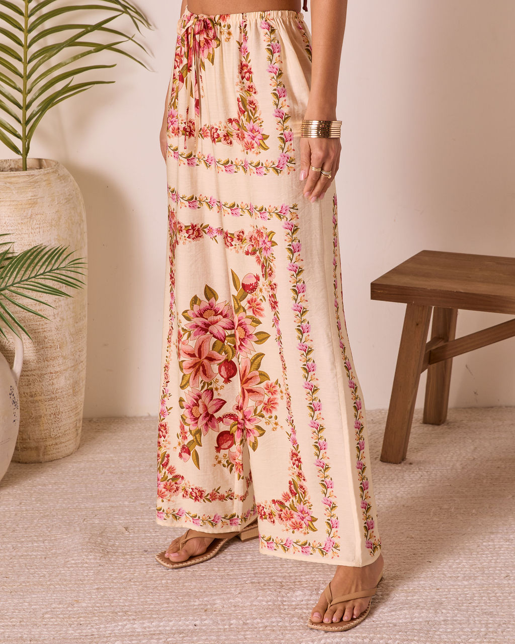 Hibiscus Haze Abstract Printed Pants - Image 3