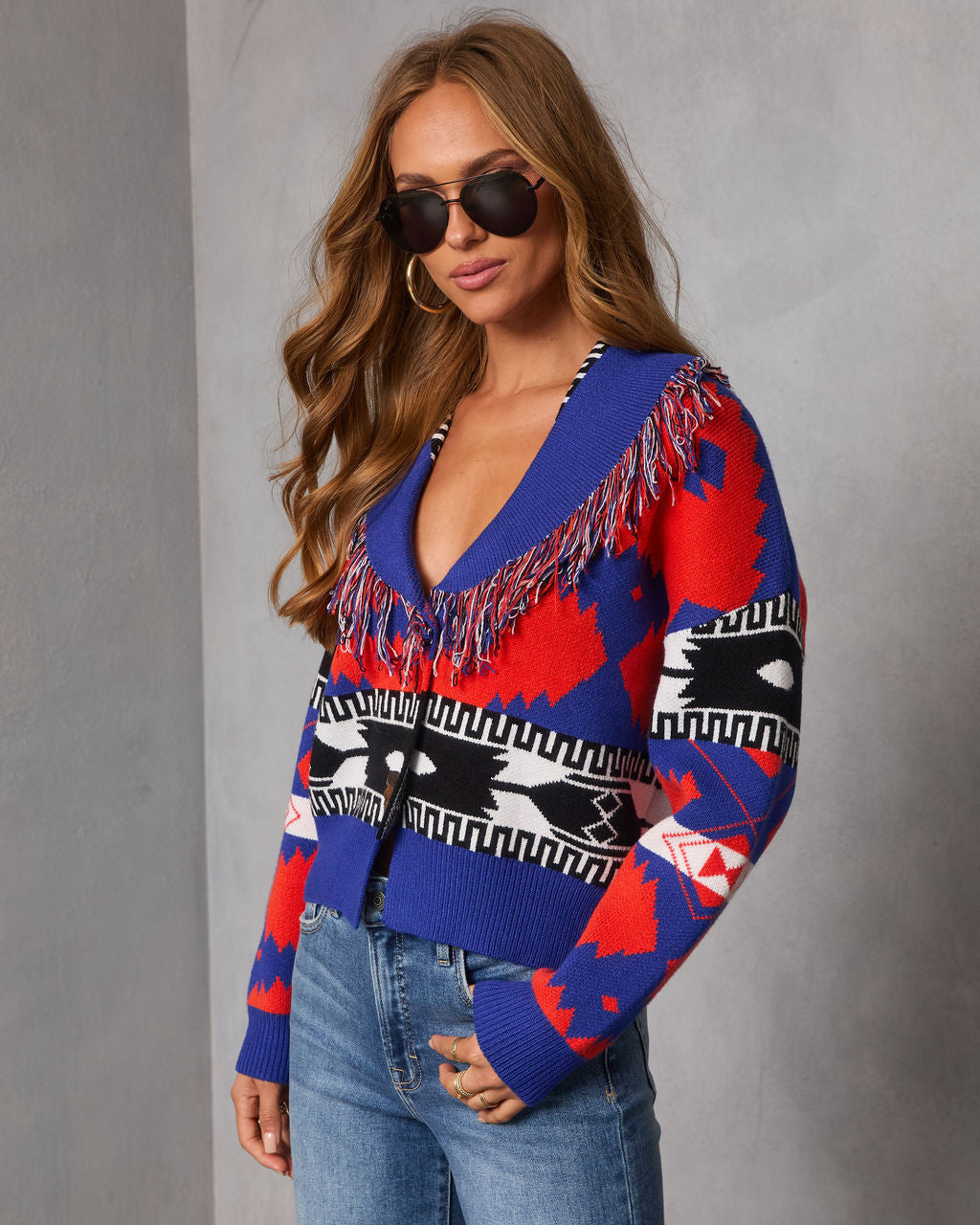 Drifted Delights Fringe Fair Isle Cardigan - Image 3