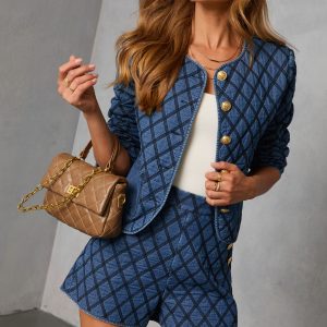 Alpine Glow Quilted Denim Jacket
