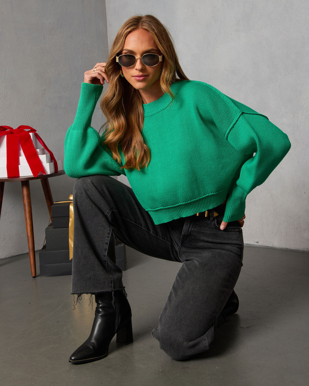 Elouise Cropped Crewneck Sweater - Image 19