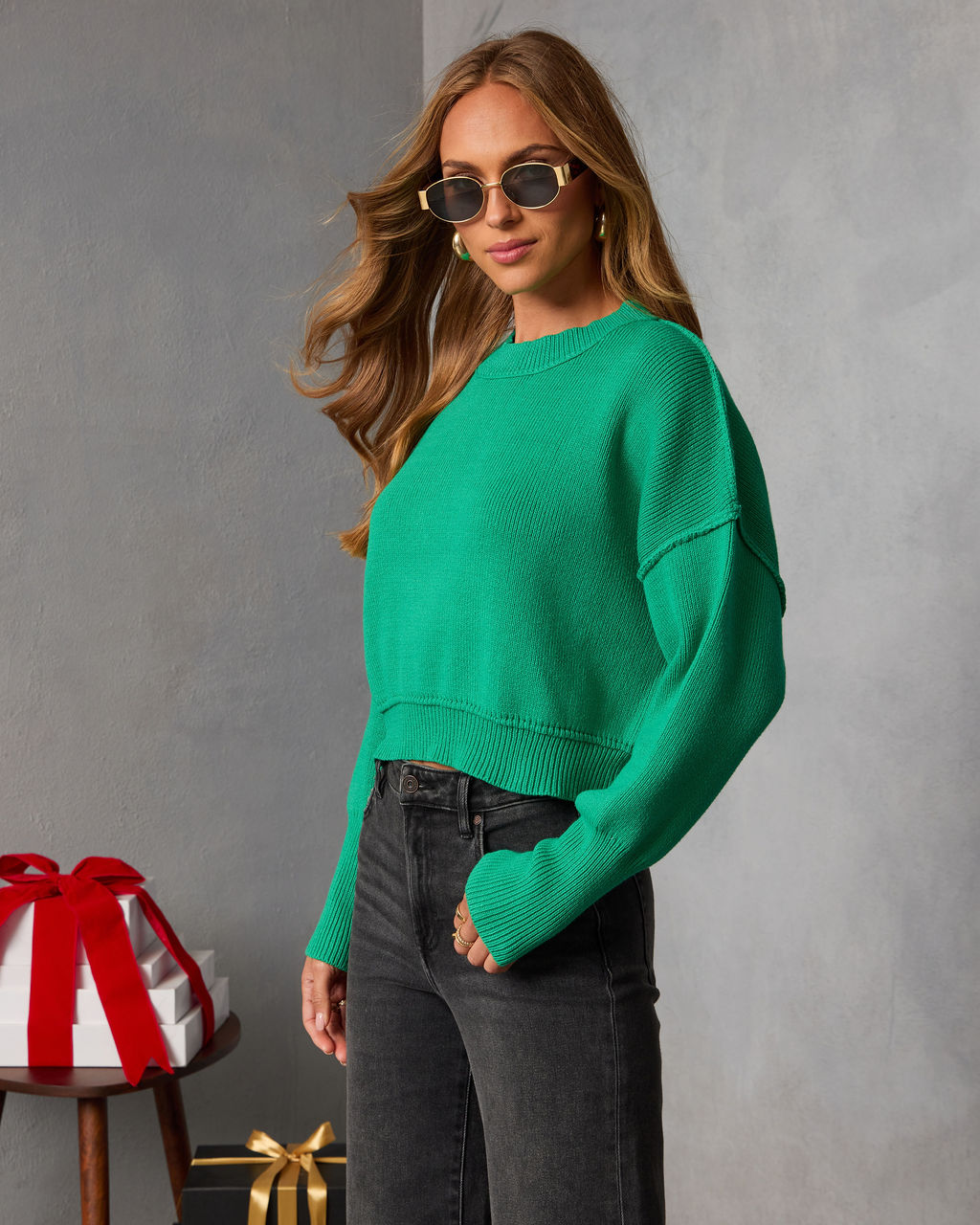 Elouise Cropped Crewneck Sweater - Image 21