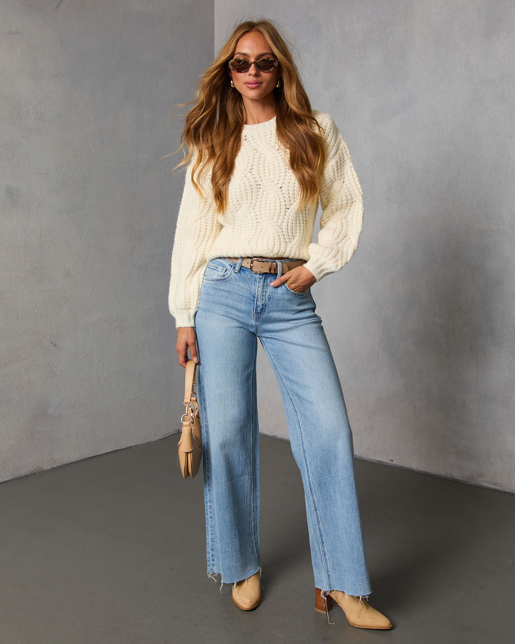 Marosia Twisted Cable Knit Sweater - Image 2