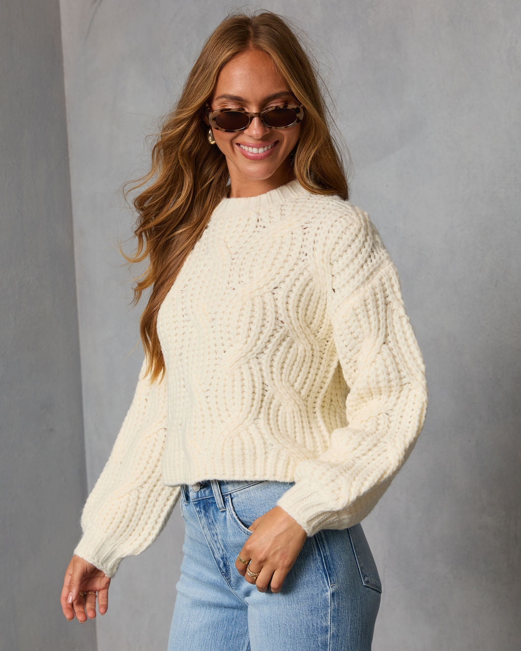 Marosia Twisted Cable Knit Sweater - Image 3