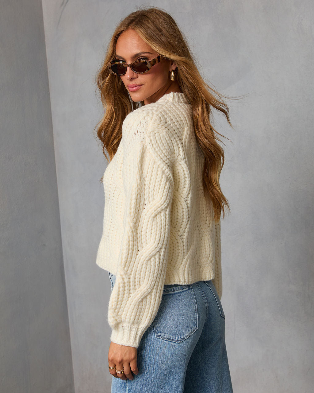 Marosia Twisted Cable Knit Sweater - Image 4
