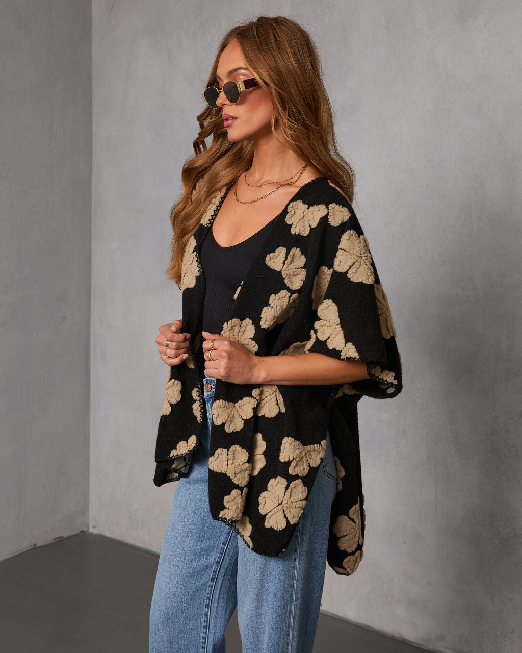 Saldana Printed Oversized Cardigan - Image 3