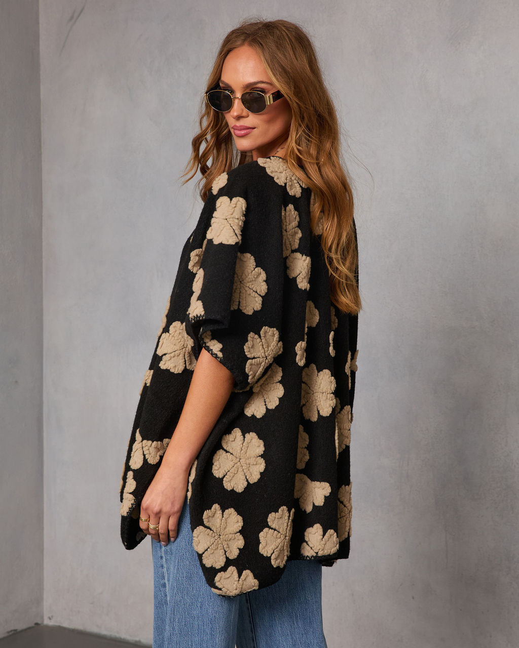 Saldana Printed Oversized Cardigan - Image 4